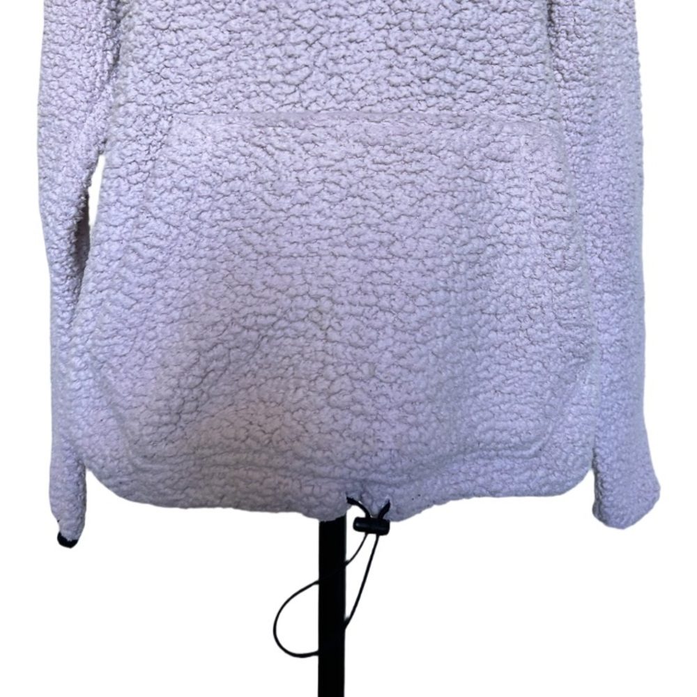 PINK Victorias Secret Woman’s Small Pink Sherpa Pullover Hoodie - Picture 6 of 12